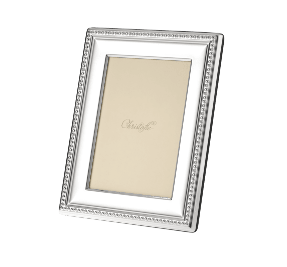 クリストフル 925 フォトフレーム 写真立て イタリア製 Silver plated Perles picture frame - for 9 x 13 cm photos